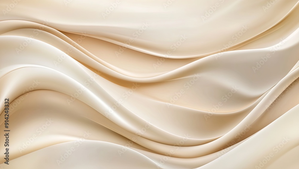 A long, flowing, white fabric with a pattern A long, flowing, white fabric with a pattern