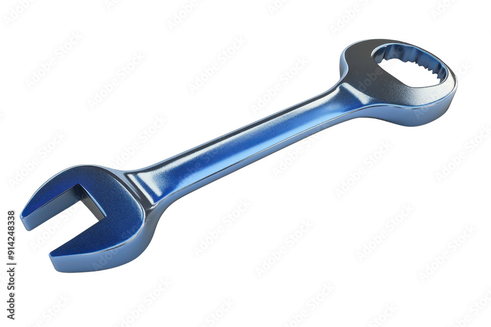 A shiny blue adjustable wrench isolated on a transparent background. ideal for tool, repair, and mechanic-themed projects or illustrations. A shiny blue adjustable wrench isolated on a transparent background. ideal for tool, repair, and mechanic-themed projects or illustrations.
