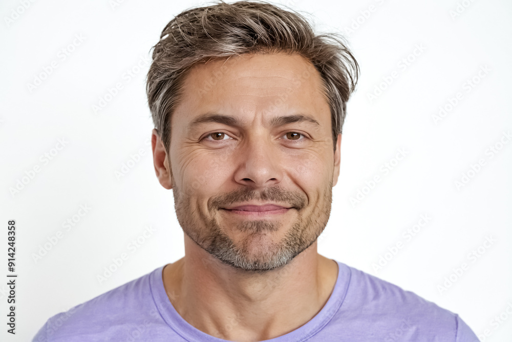 Portrait of a smiling man with stubble Portrait of a smiling man with stubble