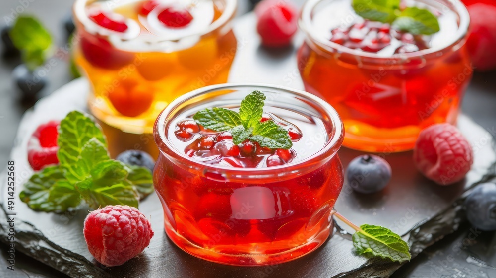 custom made wallpaper toronto digitalDelicious Red Berry Jelly with Mint
