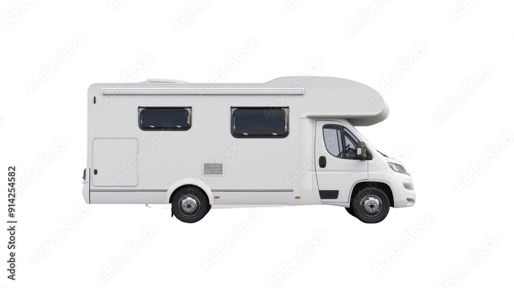 Motorhome camper van on transparent background Motorhome camper van on transparent background