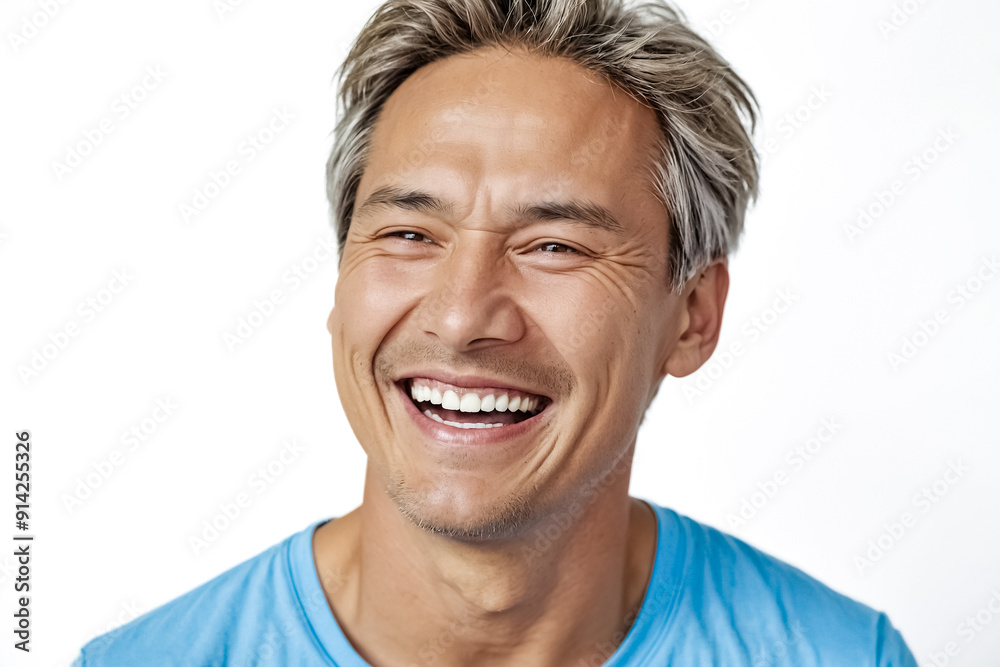 Happy Man Smiling and Laughing Happy Man Smiling and Laughing