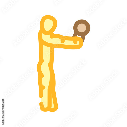 bulgarian split squats fitness exercise color icon vector. bulgarian split squats fitness exercise sign. isolated symbol illustration