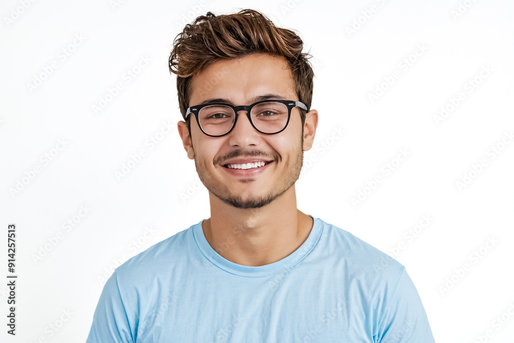 Portrait of a Smiling Young Man with Glasses Portrait of a Smiling Young Man with Glasses