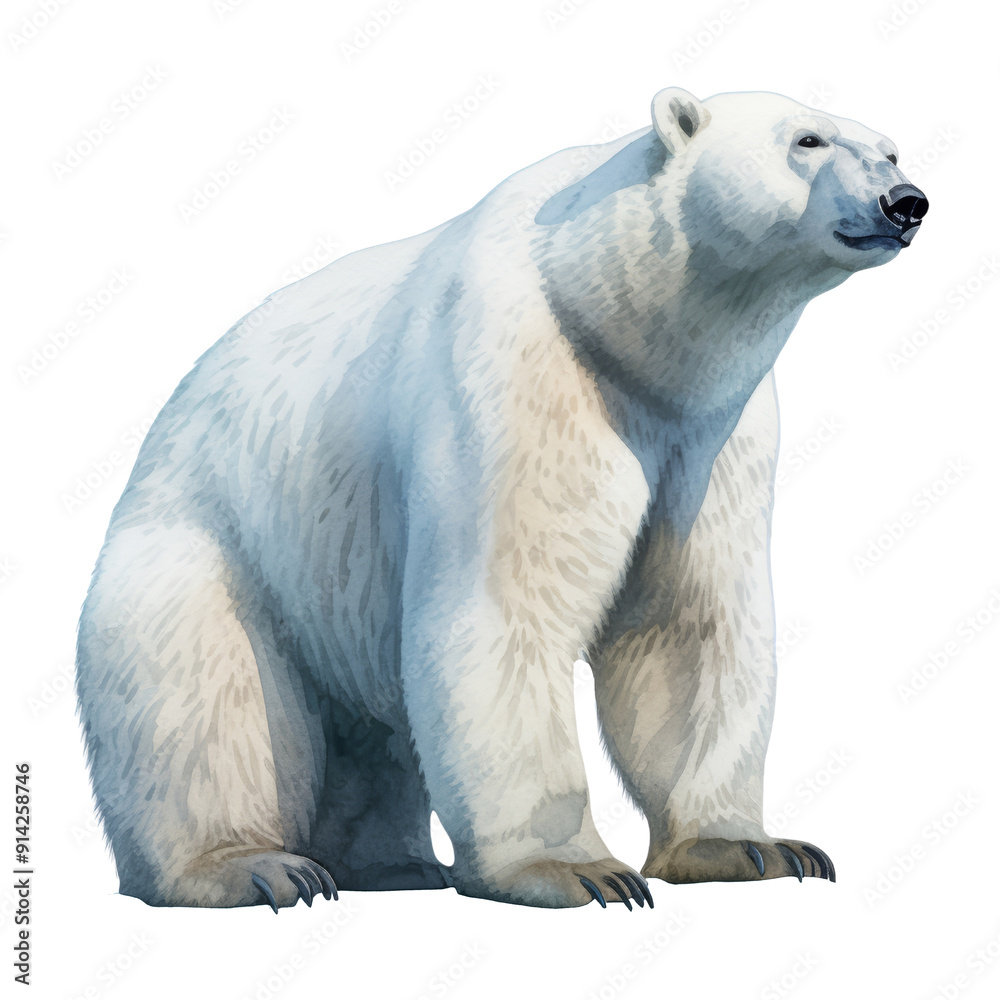 polar bear cub watercolor isolated on transparent background cutout polar bear cub watercolor isolated on transparent background cutout