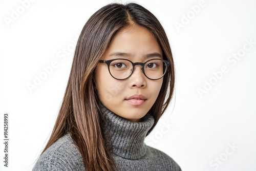 Portrait of a Young Woman with Glasses