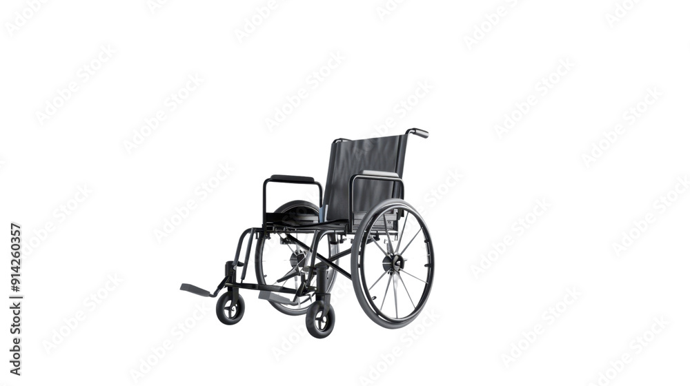 Fototapeta premium Wheel chair on transparent background 
