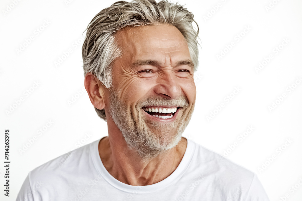 Portrait of a happy mature man laughing Portrait of a happy mature man laughing