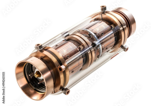 Magnetron tube isolated on transparent background. Transparent PNG. photo