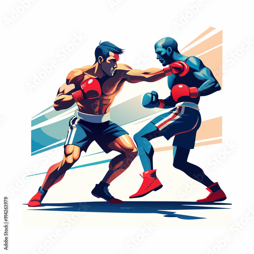 Professional Boxers Isolated