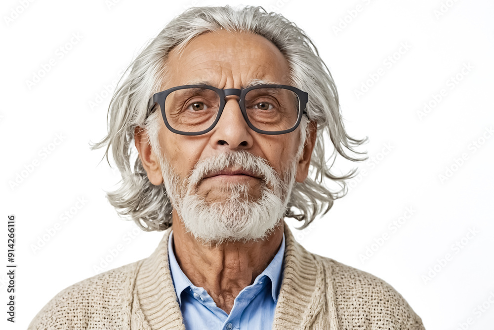 Portrait of a Senior Man with White Hair and a Beard Portrait of a Senior Man with White Hair and a Beard