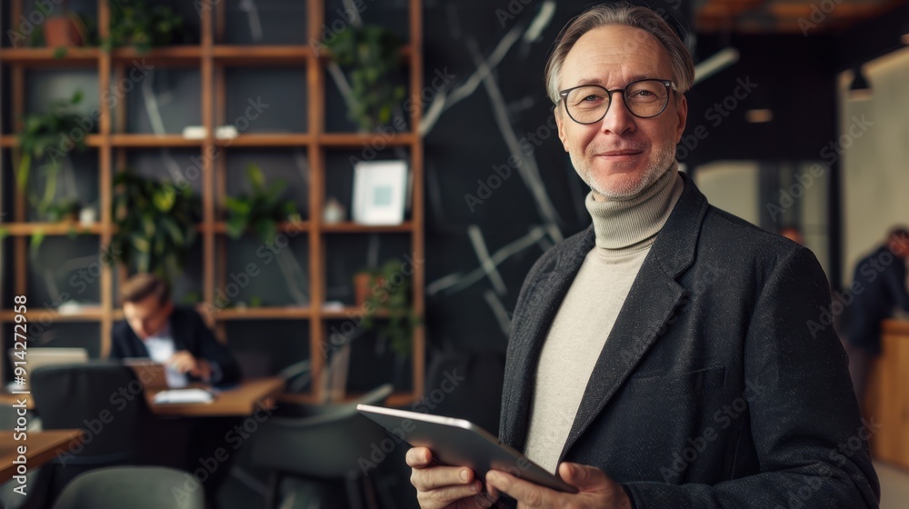 The professional man with tablet The professional man with tablet
