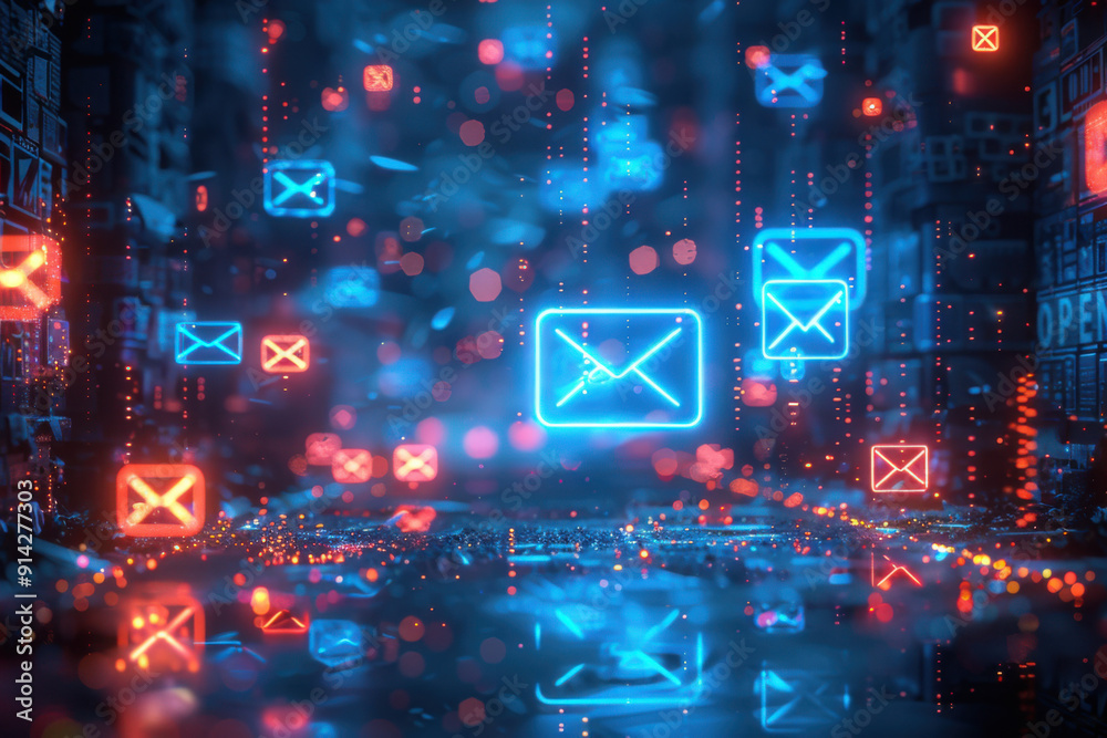 A background of digital blue glowing pixels floating in the air A background of digital blue glowing pixels floating in the air