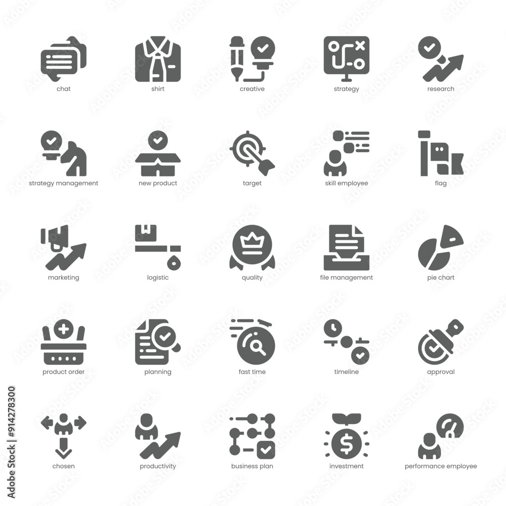 Strategy Management icon pack for your website, mobile, presentation, and logo design. Strategy Management icon glyph design. Vector graphics illustration and editable stroke. Strategy Management icon pack for your website, mobile, presentation, and logo design. Strategy Management icon glyph design. Vector graphics illustration and editable stroke.