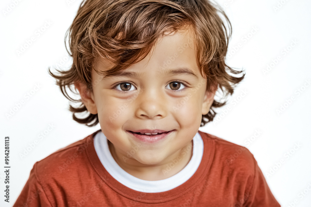 Portrait of a smiling young boy with brown hair Portrait of a smiling young boy with brown hair