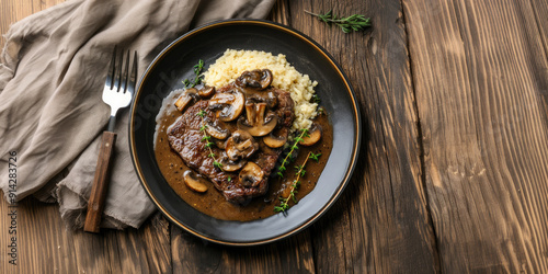 Delicious Plate of Steak wi...