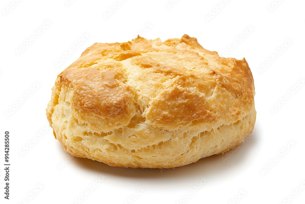 Delicious Close-up Illustration of a Scone on White Background Delicious Close-up Illustration of a Scone on White Background