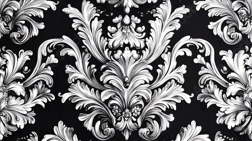 Classic black and white pattern for detailed fashion design