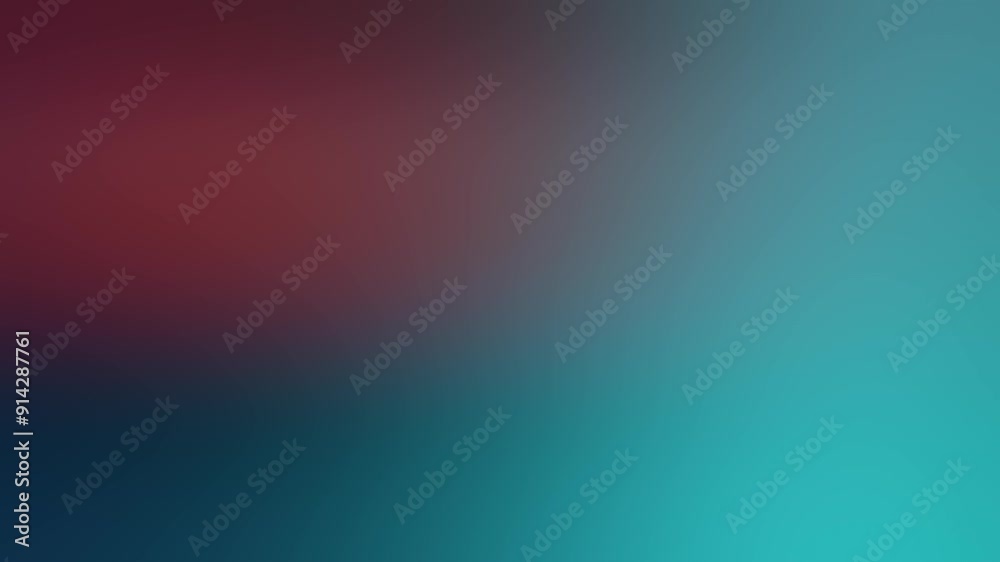 Vibrant seamless looped background, smooth gradient of teal, red, and blue hues, soft blurred textures creating calming atmosphere, suitable for digital wallpaper, Copy space.