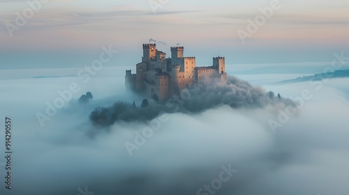 Castle in the Clouds at Sunrise