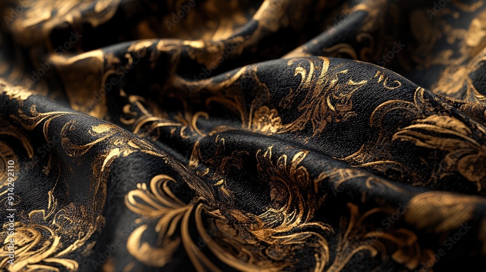 Elegant 3D fabric background with luxurious brocade and rich textures, sophisticated textile design Elegant 3D fabric background with luxurious brocade and rich textures, sophisticated textile design