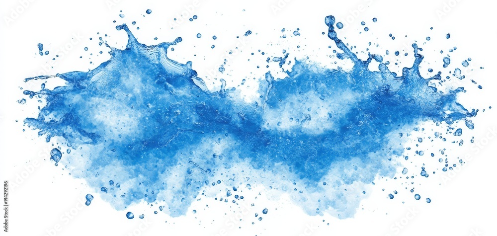 Blue Water Splash with Bubbles - Abstract Background, Liquid, Texture, Refreshing, Summer, Nature, Design Element Blue Water Splash with Bubbles - Abstract Background, Liquid, Texture, Refreshing, Summer, Nature, Design Element