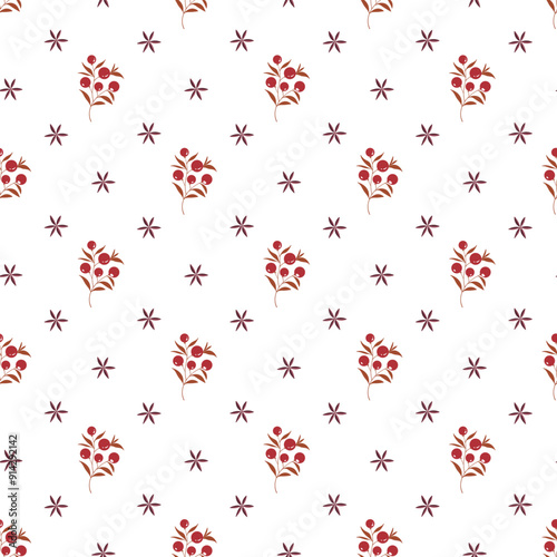 Leaves patten on white background