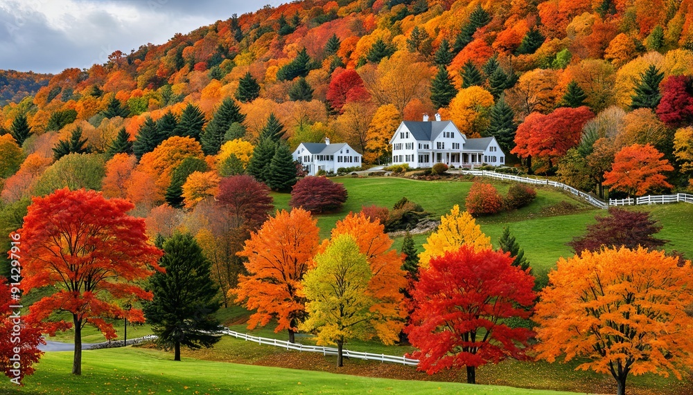 Naklejka premium Autumn Colors in Countryside