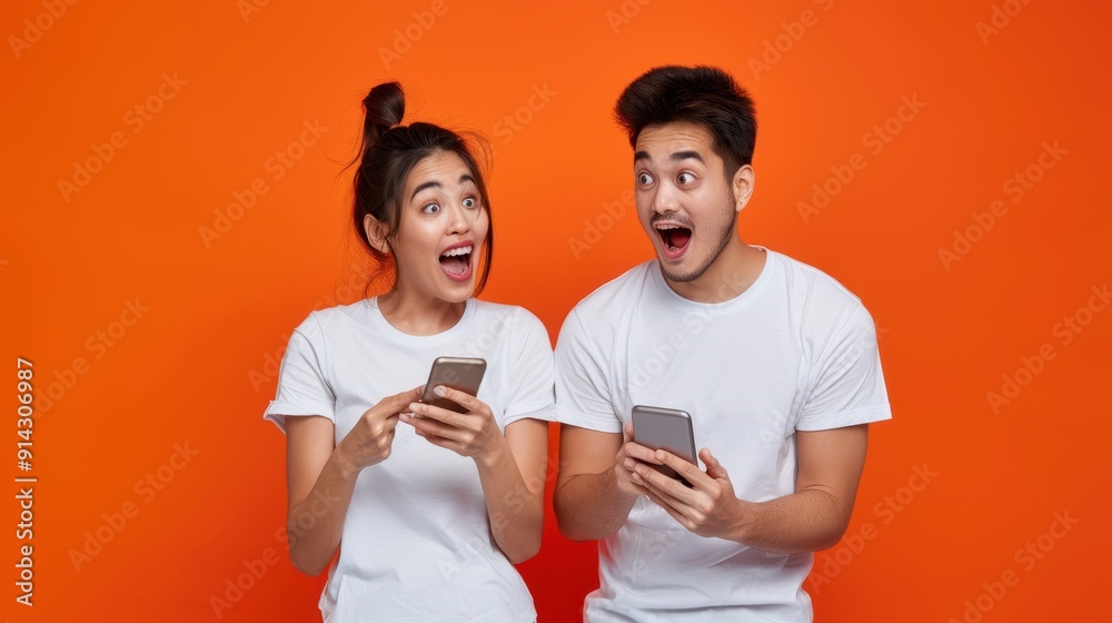 The cheerful young couple The cheerful young couple