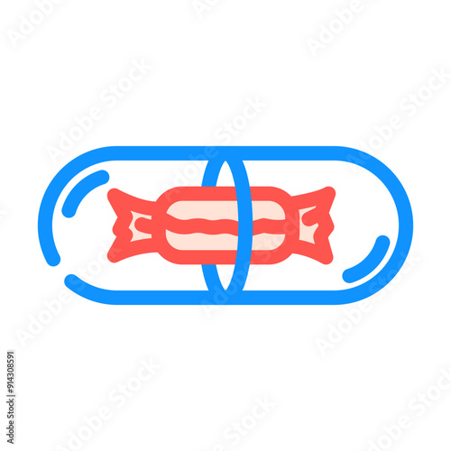 the placebo effect unsolved mystery color icon vector. the placebo effect unsolved mystery sign. isolated symbol illustration