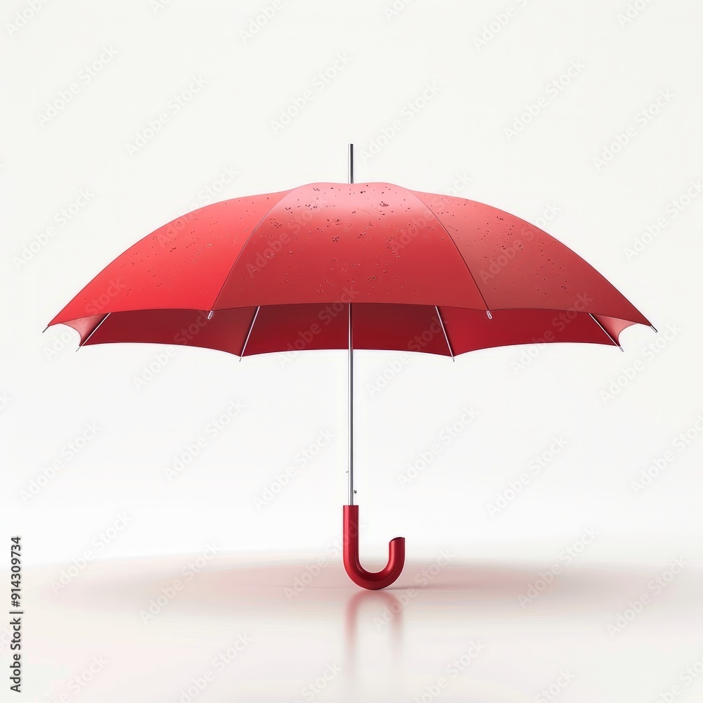 3D umbrella isolated on white background. AI generative 3D umbrella isolated on white background. AI generative