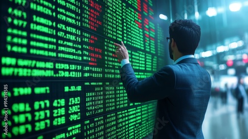 Businessman Analyzing Stock Market Data