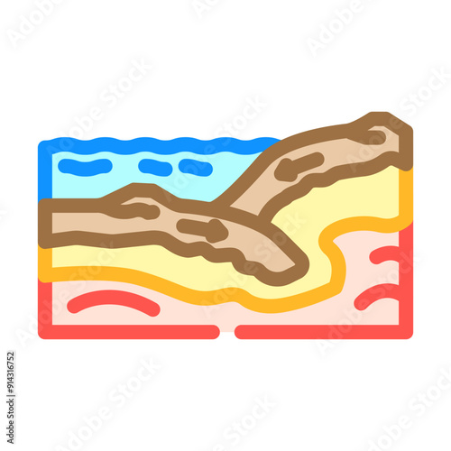 plate tectonics unsolved mystery color icon vector. plate tectonics unsolved mystery sign. isolated symbol illustration
