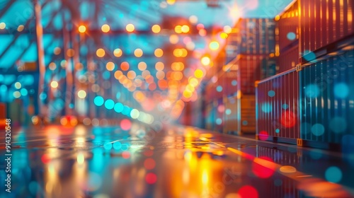 Logistics and transportation blurred background