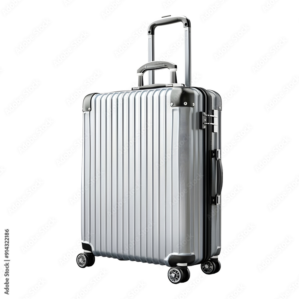 Mockup of luggage on transparent background high res 8K resolution