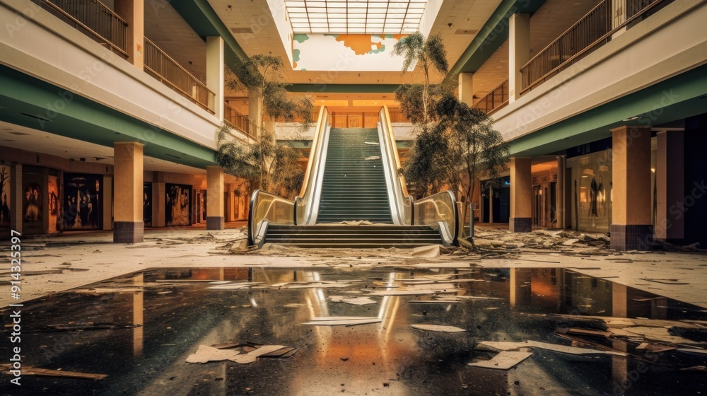 Abandoned Shopping Mall - Echoes of a Bygone Era Abandoned Shopping Mall - Echoes of a Bygone Era