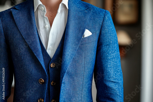 Close up of a businessman wearing a suit
 in the city