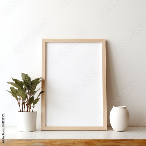 Empty frame on living room table