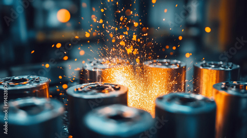 Engineers developing advanced battery recycling techniques.