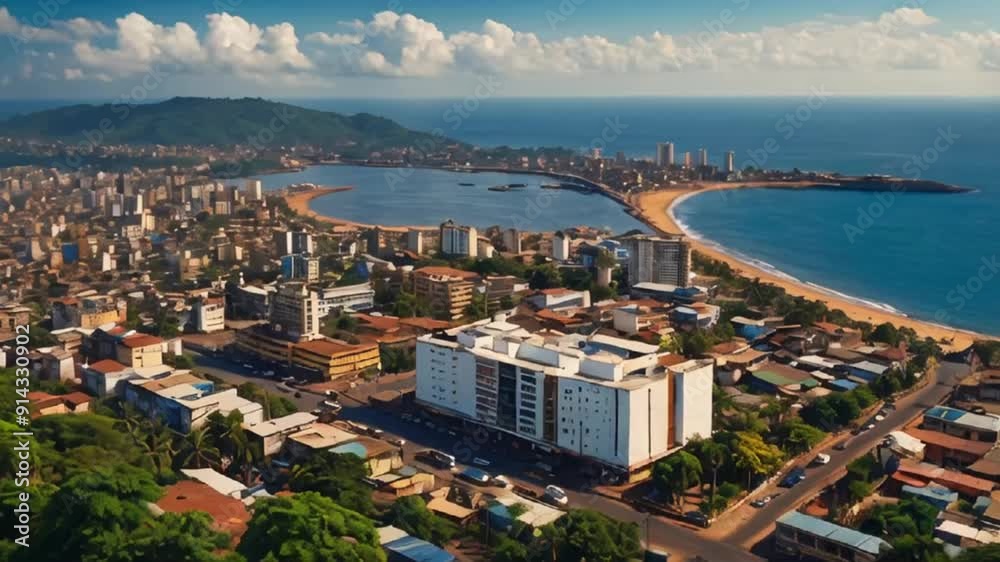 Conakry capital Guinea, panorama Conakry capital Guinea, panorama
