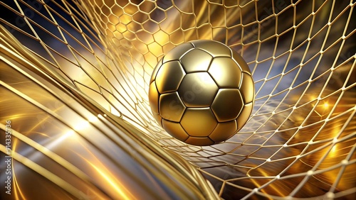 Golden Goal: A Surrealist Football Net  AI generated