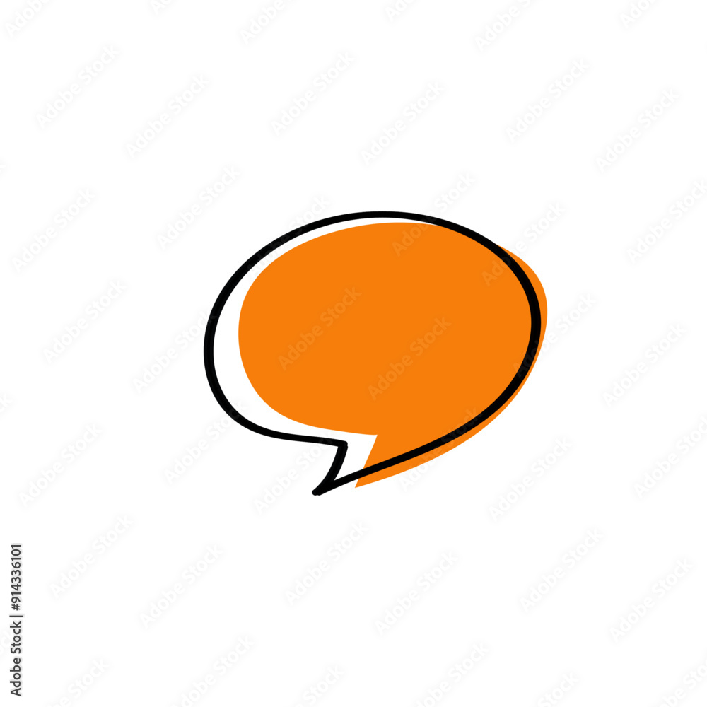Hand drawn chat bubble flat vector design Hand drawn chat bubble flat vector design
