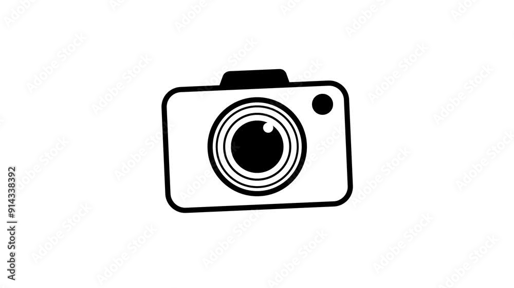 Camera Flat Animated Icon Isolated on Transparent Background Camera Flat Animated Icon Isolated on Transparent Background
