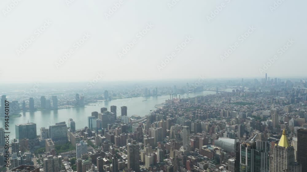 View of New York from the top of a building View of New York from the top of a building