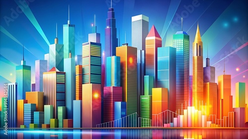 A Vibrant Cityscape Evoking Ambition and Achievement  Generative AI