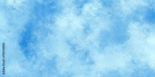 shiny and soft sky blue watercolor texture, blurred and grainy Blue powder explosion on white background, Classic hand painted Blue watercolor background, Natural and cloudy fresh blue sky background.