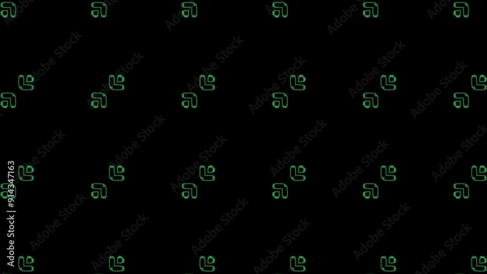 デジタル、デジタルブロック、サイバー、コンピューターグラフィックス、デジタルサイネージ、電光掲示板風のループ背景動画01