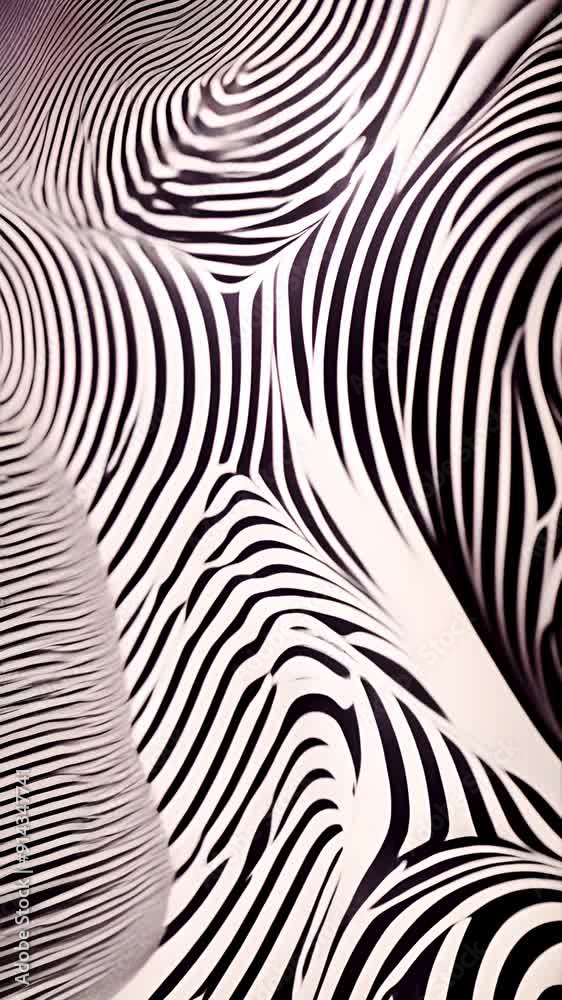 Black and white wave rippled background, design art, stripe psychedelic optical illusion pattern. Vertical. Black and white wave rippled background, design art, stripe psychedelic optical illusion pattern. Vertical.