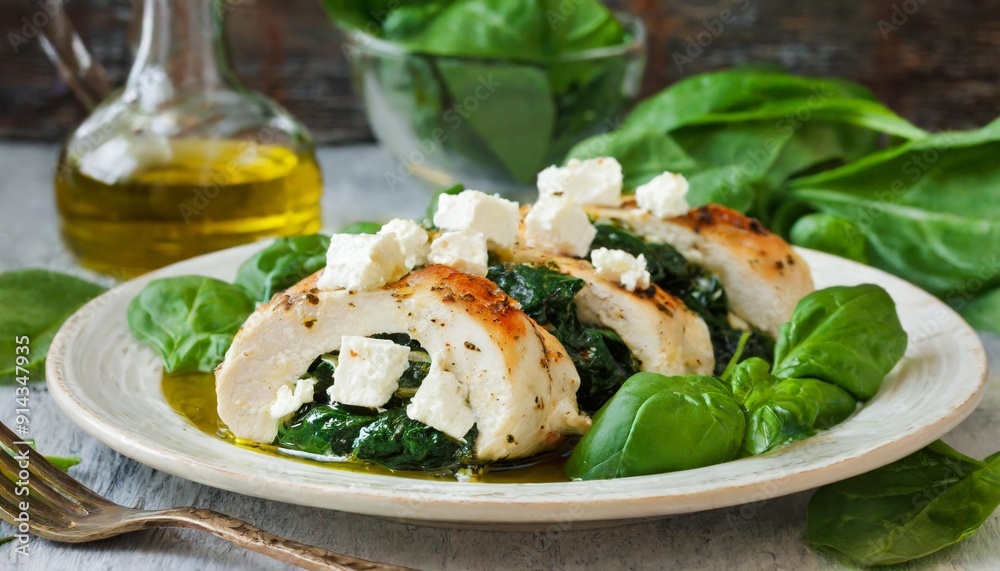 Fresh Spinach and Feta Stuffed Chicken Breast Fresh Spinach and Feta Stuffed Chicken Breast