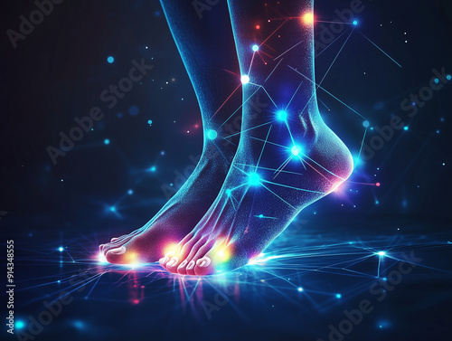 Unlock healing through reflexology, a technique that applies pressure to specific points on the feet to stimulate organs and energy pathways. Perfect for wellness, therapy, and holistic visuals. AI